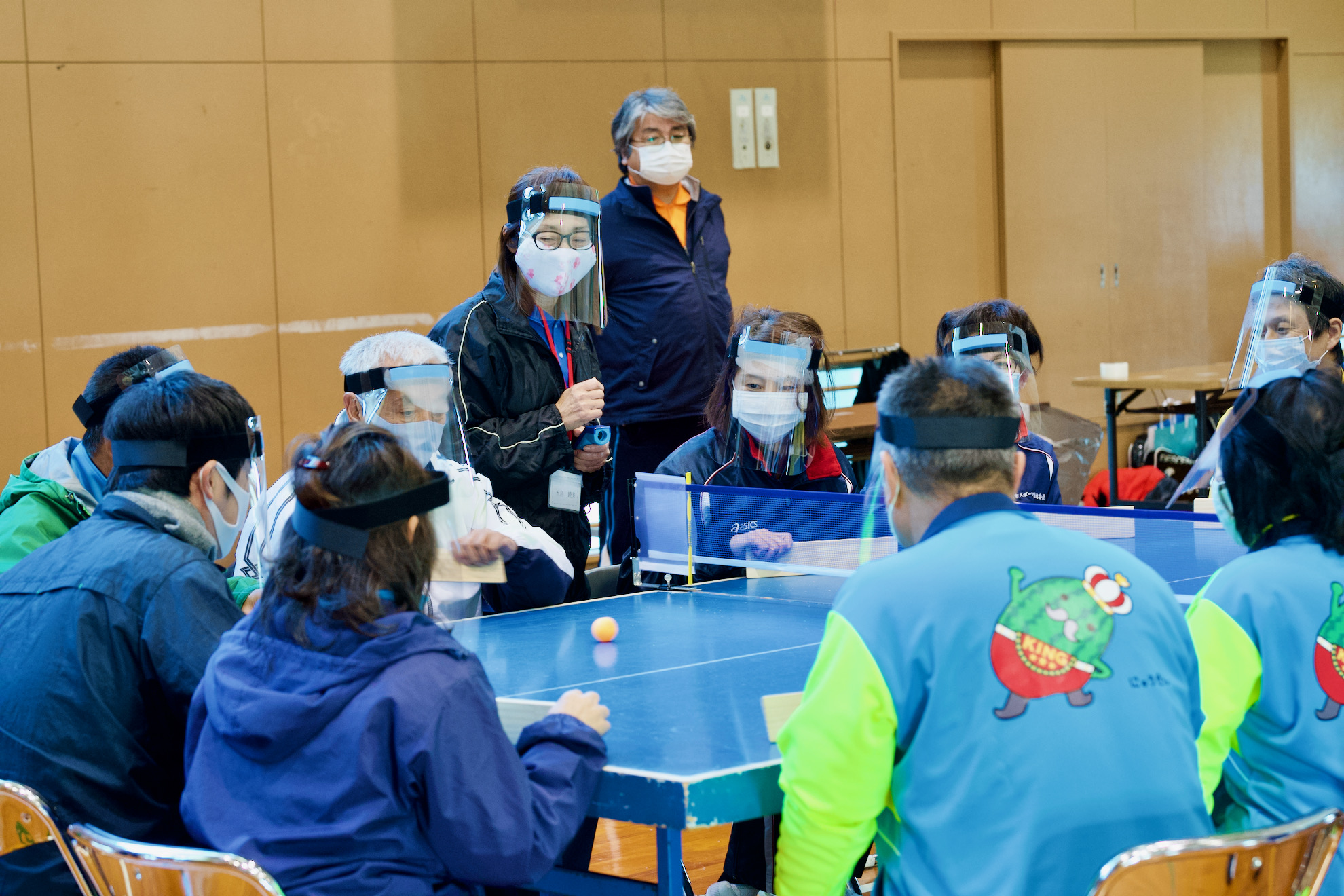 障害者スポーツの「卓球バレー」が富山県スポーツ推進委員に紹介しました