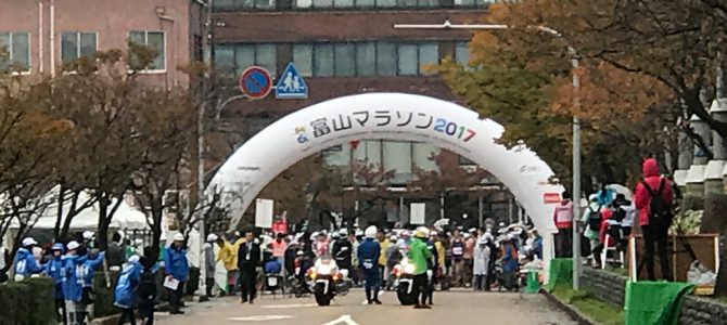 富山マラソン2017　車いす競技のお手伝いしてきました